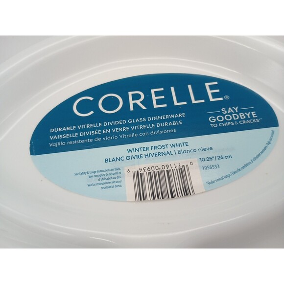 Corelle Livingware Divided Dinner Plate, Winter Frost White, 10.25 in. - Picture 3 of 4